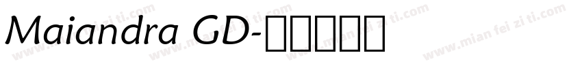 Maiandra GD字体转换